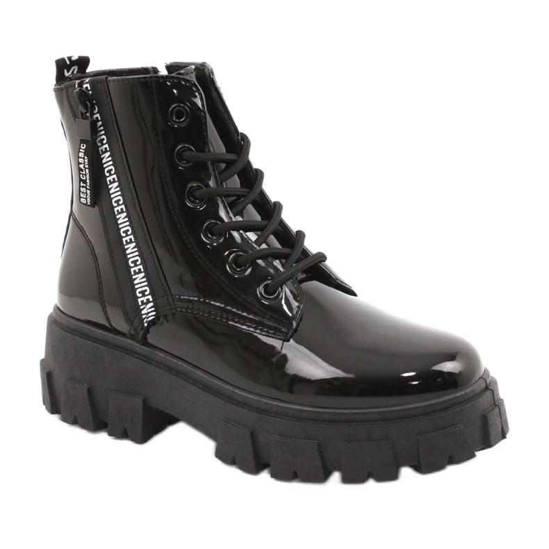 NEWS Novedades Trabajadores lacados Timberki 21BT26-4266 Negro