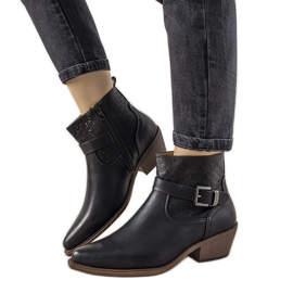 Botas negras Jodhpur con hebilla Monroy negro
