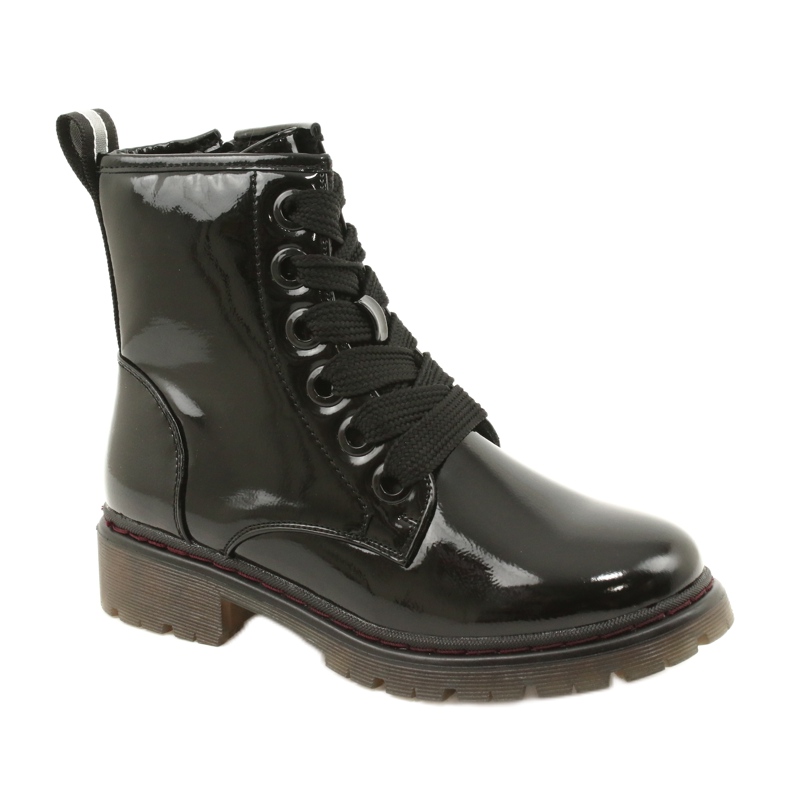 Evento Boots clásicos de mujeres Boots barnished Evalo 21BT35-4233 Negro