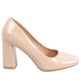 Zapatos de salón en beige y rosa S-1008 Rosa rosado