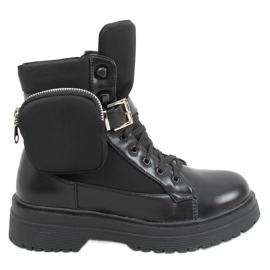 Botas militares con monedero negro A9876 Negro Botas militares con monedero negro A9876 Negro