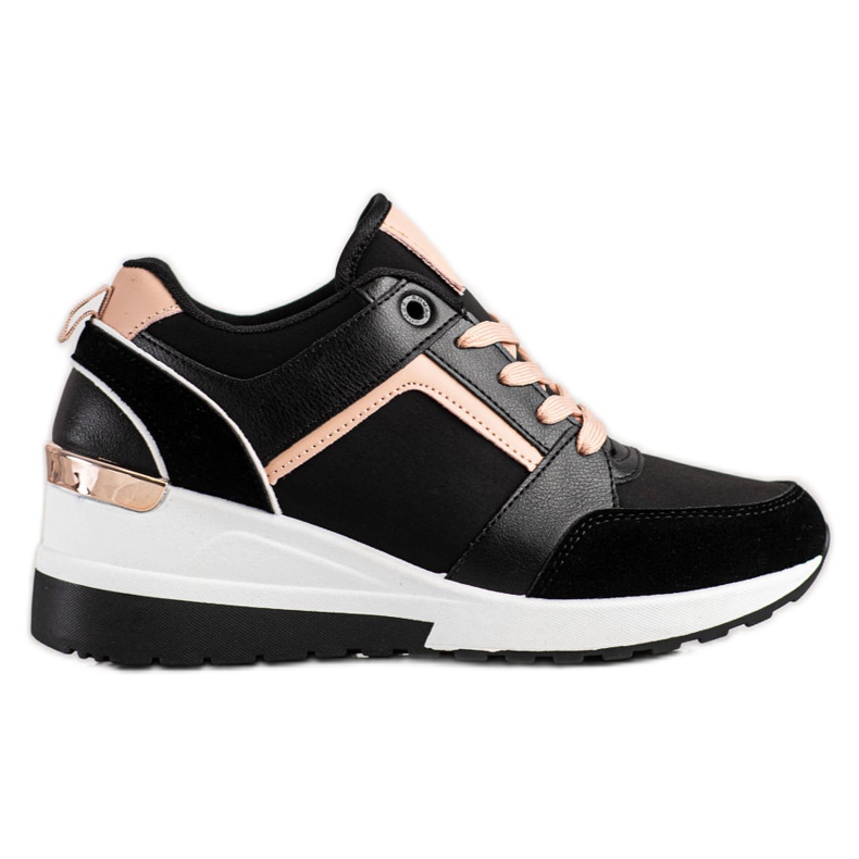 SHELOVET Zapatillas de deporte de cuña negro