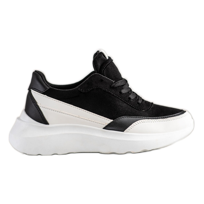 SHELOVET Zapatillas de ante negras negro