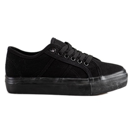 Bella Star Zapatillas negras en la plataforma negro