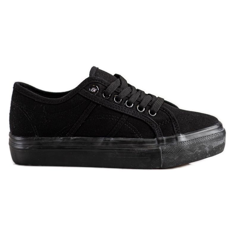 Bella Star Zapatillas negras en la plataforma negro
