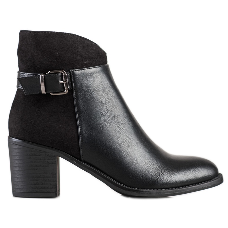 SHELOVET Botines negros en un poste