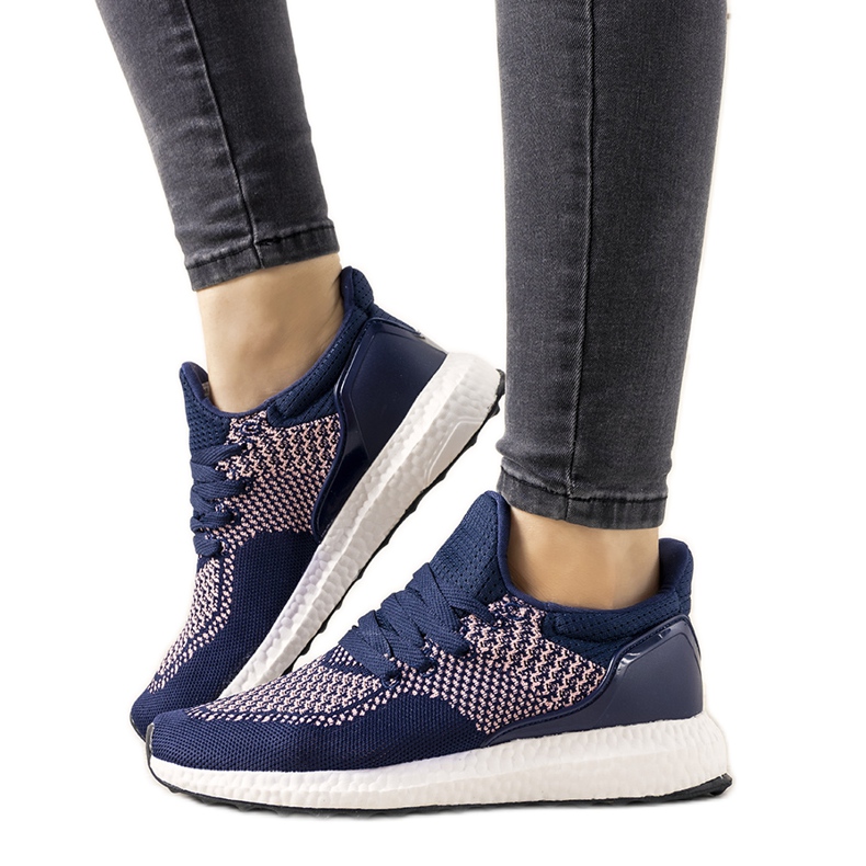 Zapatillas deportivas mujer thailand azul marino rosado