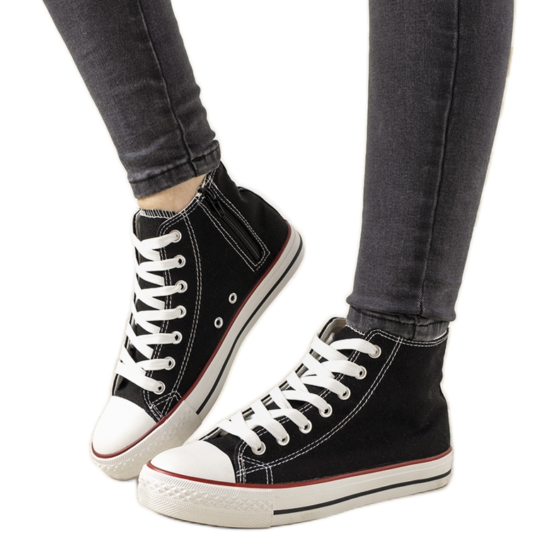 Zapatillas negras Mediana negro