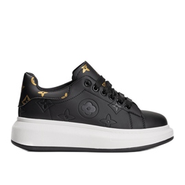 Zapatillas negras con elegantes estampados Montanez negro