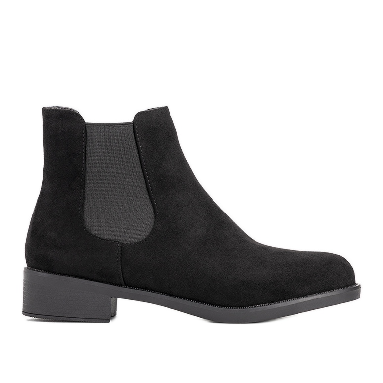 Botas negras clásicas con aislamiento de mujer Cristal negro Botas negras clásicas con aislamiento de mujer Cristal negro