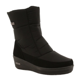 Progress Botas de nieve ligera de mujeres en el progreso de la piel progj-22-126 negro