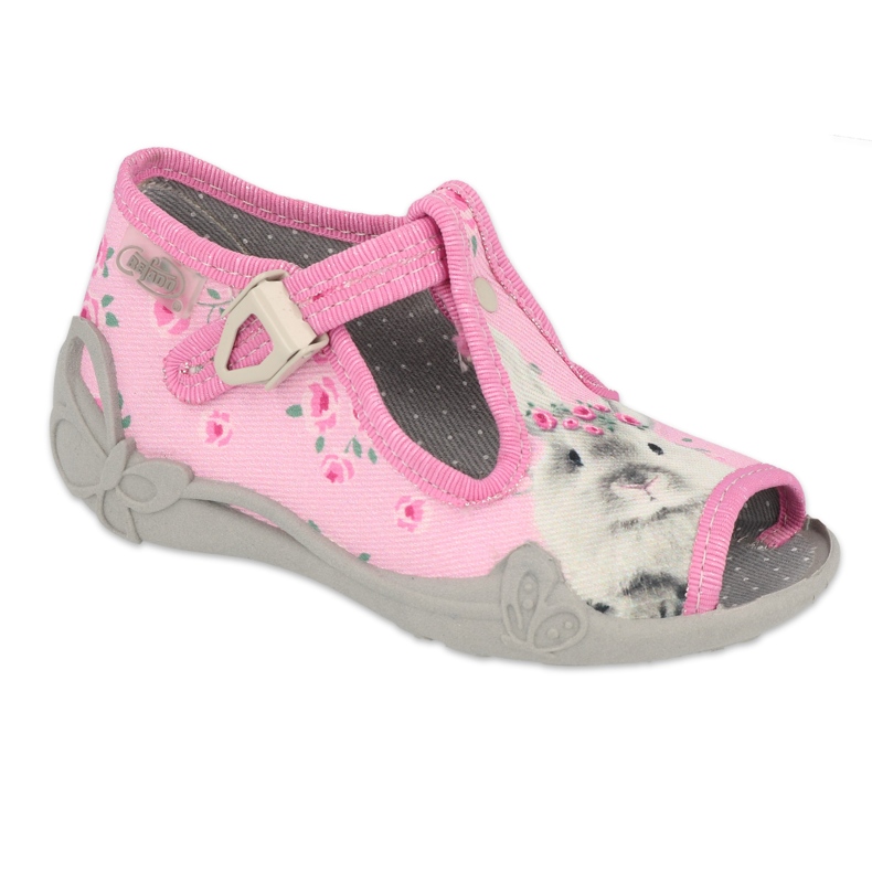 Calzado infantil befado 213P130 rosado gris