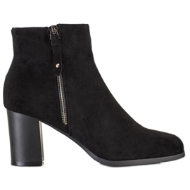 Bestelle Botas elegantes con cremallera decorativa negro