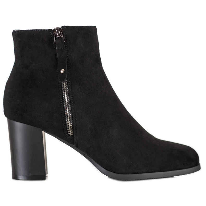 Bestelle Botas elegantes con cremallera decorativa negro