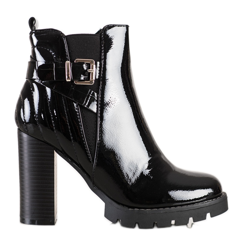 Erynn Botas de tacon alto negro