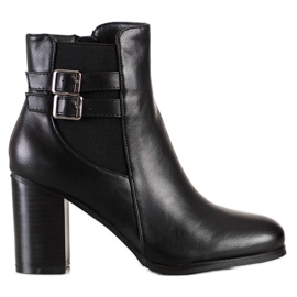 Renda Botas con hebillas decorativas negro