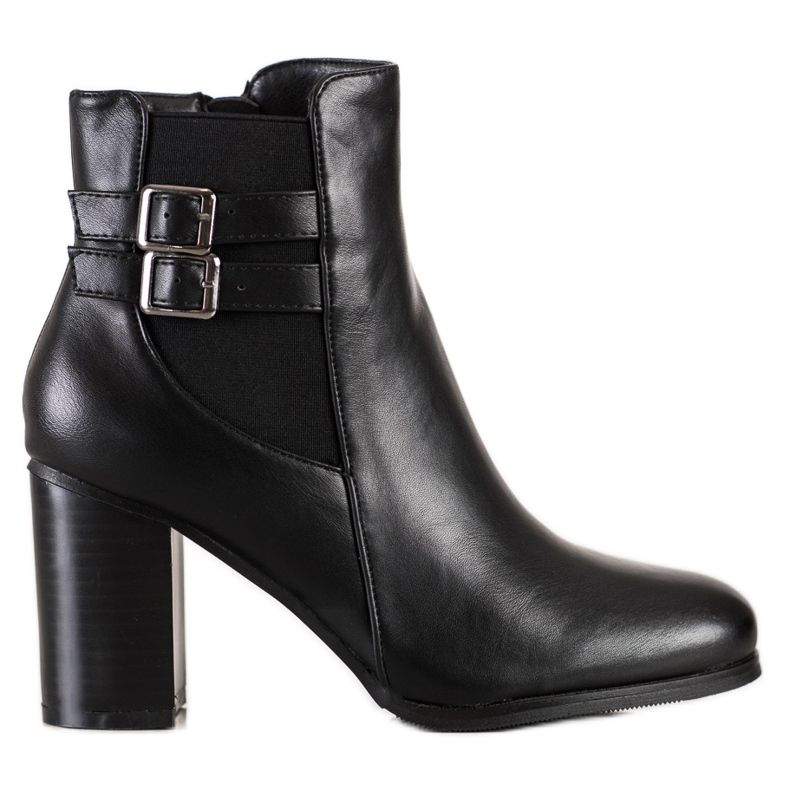 Renda Botas con hebillas decorativas negro Renda Botas con hebillas decorativas negro