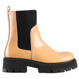 Seastar Botas Chelsea en la plataforma de la moda beige marrón