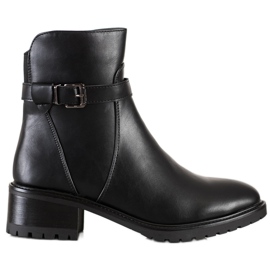 Lovery Botas casuales de cuero ecológico negro Lovery Botas casuales de cuero ecológico negro