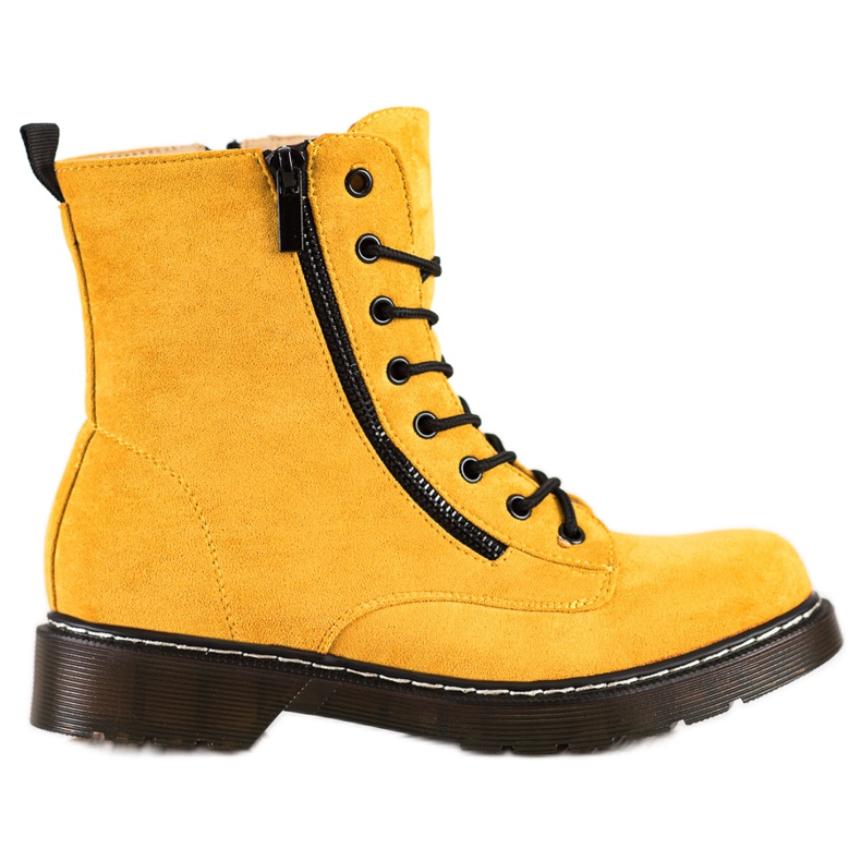 SHELOVET Tramperos Amarillos Con Cremallera Decorativa