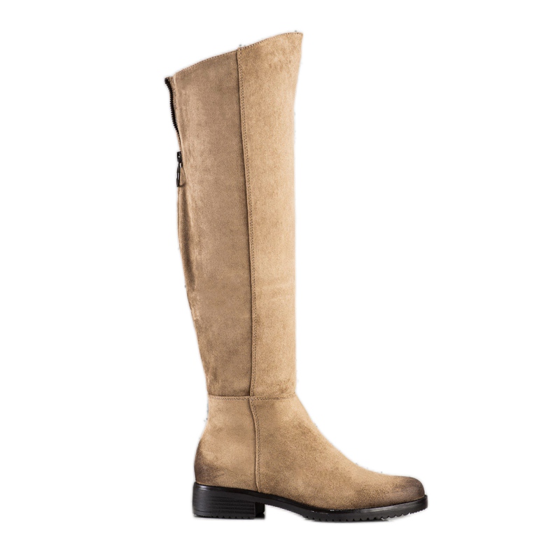 Botas VINCEZA de ante casual beige