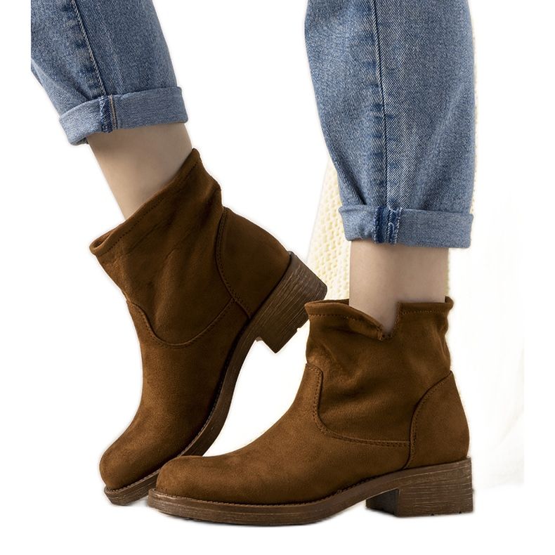 Botas sin cordones de mujer roquelina marrón Botas sin cordones de mujer roquelina marrón