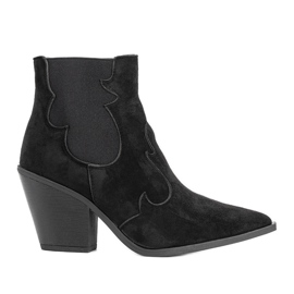Bota cowboy negra de mujer con elástico Barela negro