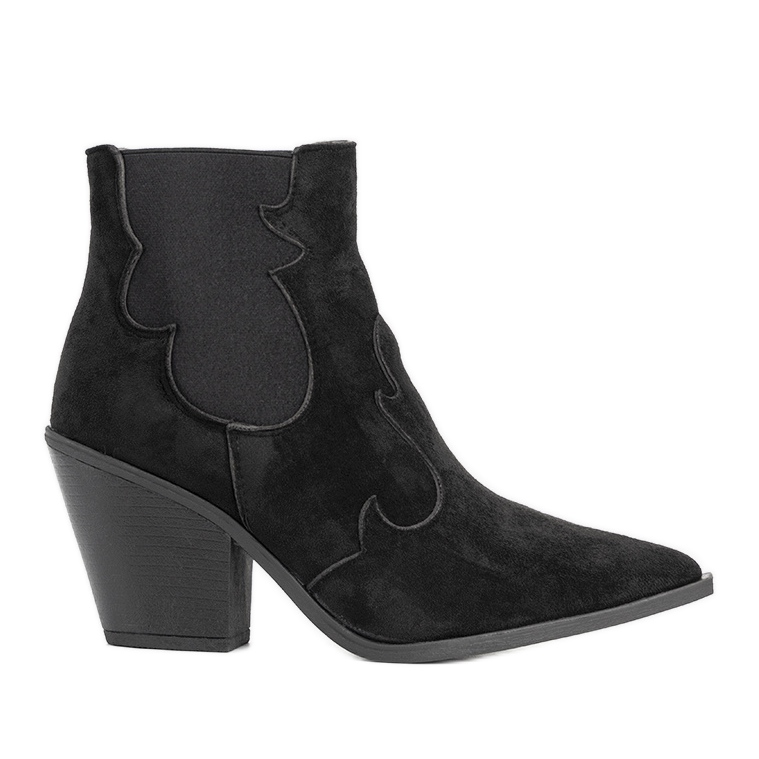 Bota cowboy negra de mujer con elástico Barela negro