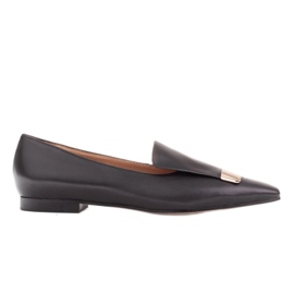 Marco Shoes Bailarinas con lengua decorativa negro