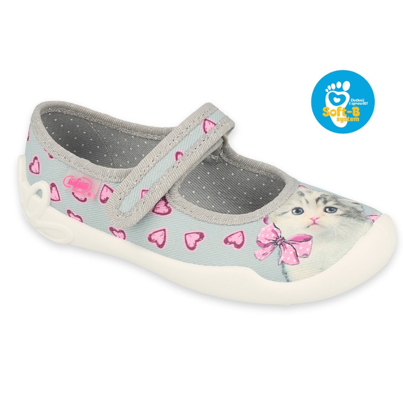 Calzado infantil befado 114X462 rosado gris