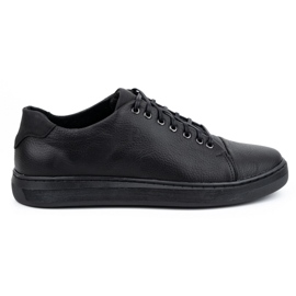 Polbut Zapato piel hombre 2109, felpa negra negro