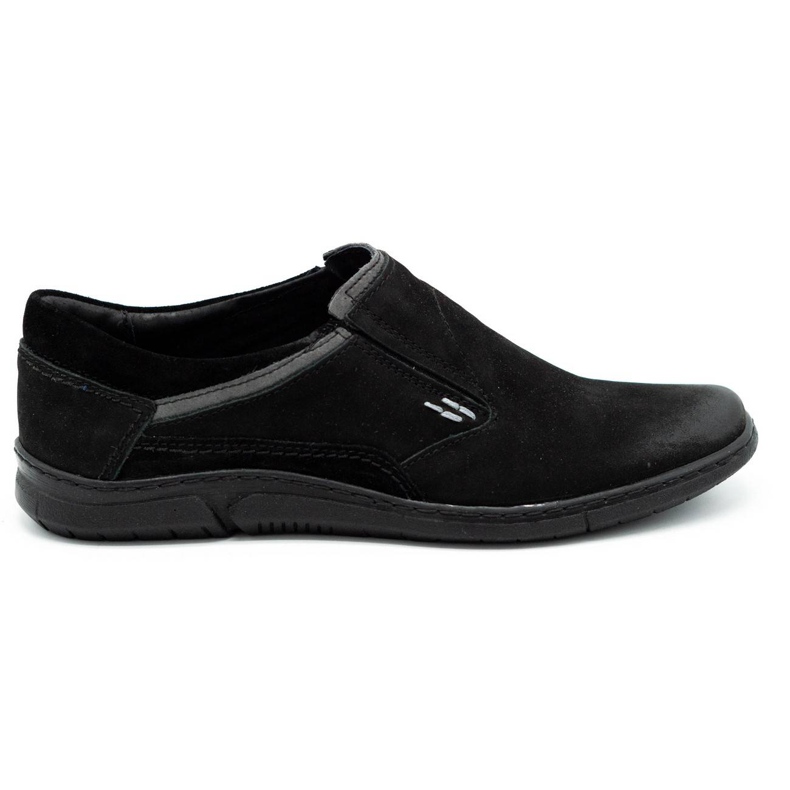 KOMODO Zapato sin cordones hombre piel negro 860K