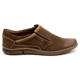 KOMODO Zapato sin cordones hombre piel marrón 860K