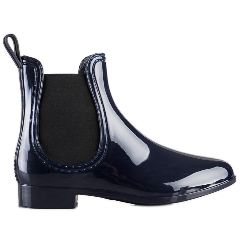 SHELOVET Botas de agua cortas brillantes azul marino