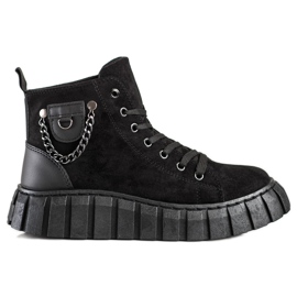Seastar Zapatillas de ante con cadena negro