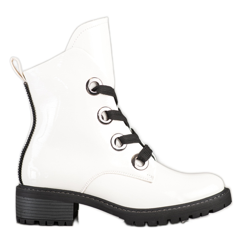 Botas VINCEZA con cordones blanco