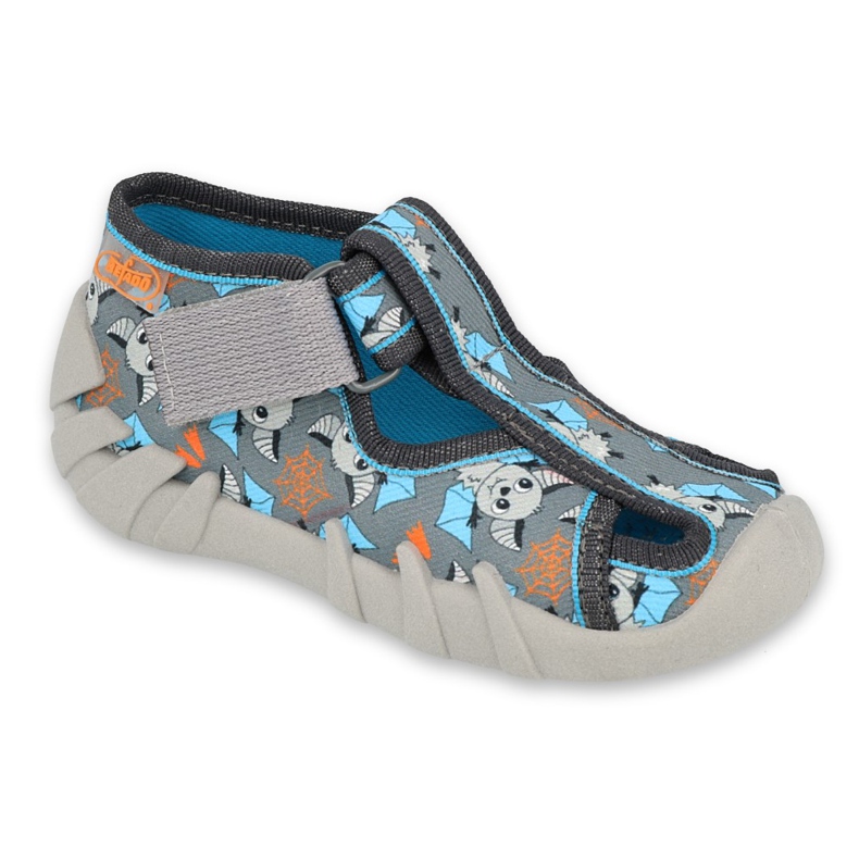 Pantuflas infantiles befado 190P104 gris-azul