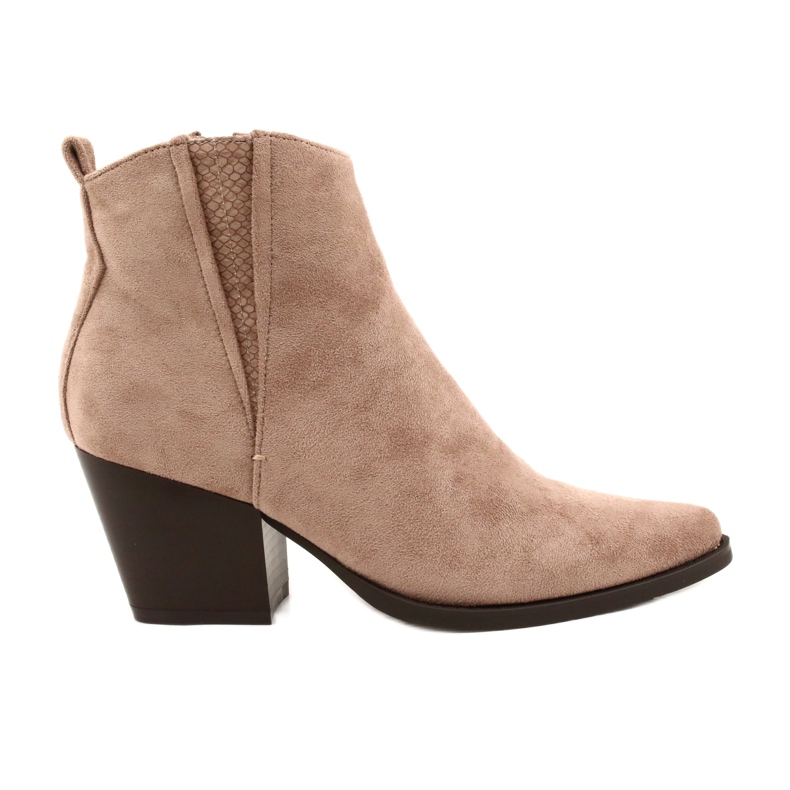 FB2 Botas de mujer con tacón alto Beige Loud 19051-11