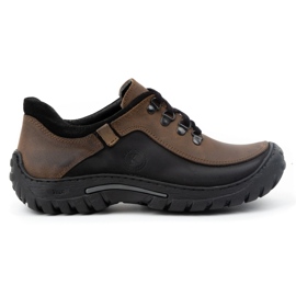 KOMODO Zapatos trekking hombre piel 917K marrón