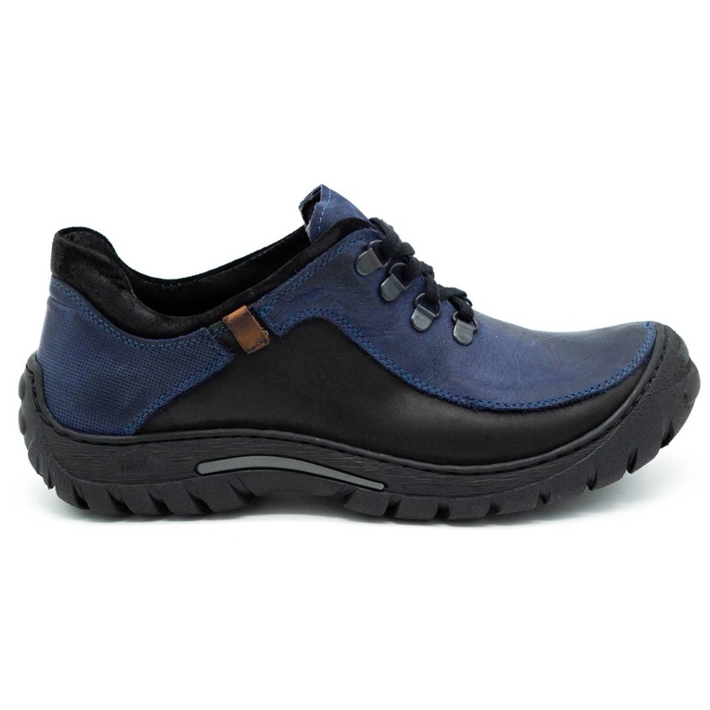 KOMODO Zapatos trekking hombre piel 917K azul marino