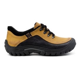 KOMODO Zapatos trekking hombre piel 917K amarillo