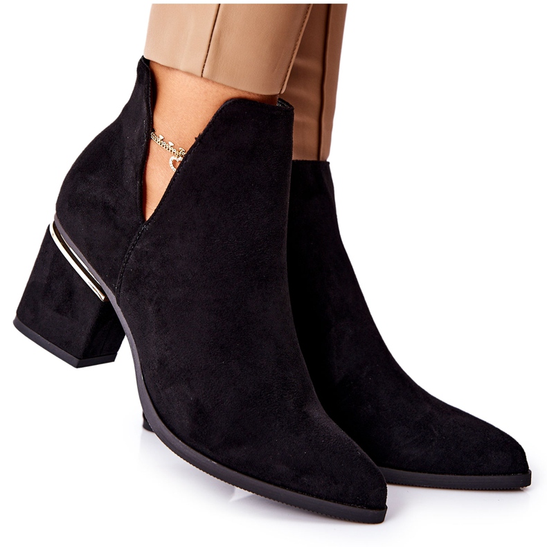 PS1 Botas de Ante con Recortes de Mujer Negro Noel
