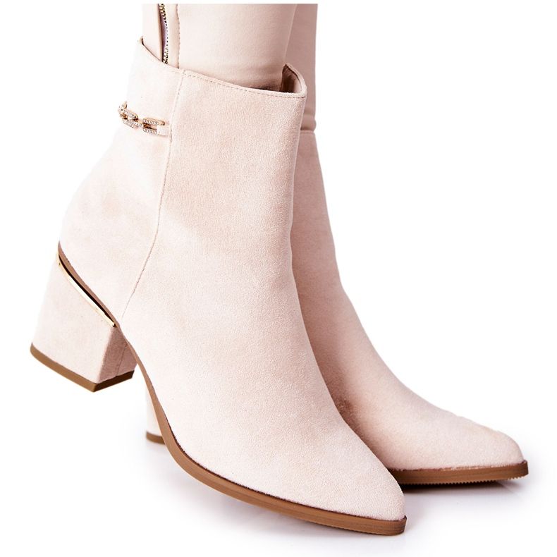PS1 Botines de Ante de Mujer Beige One Step