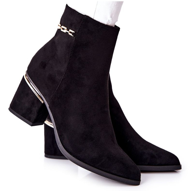 PS1 De Mujer Ante Botas Con Tacón Negro Un Paso