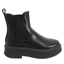 Botines Chelsea negros con suela gruesa NS222P Negro