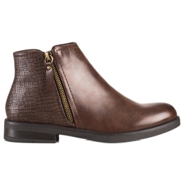 Clowse Botas casual con estampado de serpiente marrón