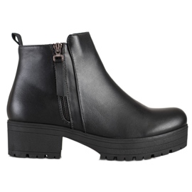 Clowse Botas cómodas en la plataforma negro Clowse Botas cómodas en la plataforma negro