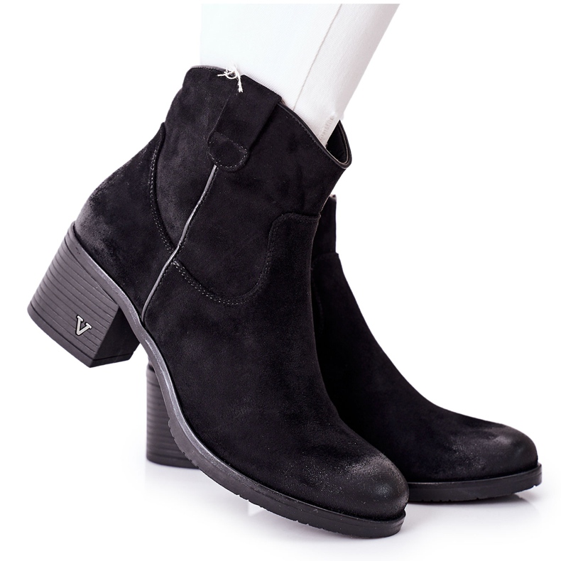 Vinceza Botas de gamuza cálidas para mujer Black Hillbrook negro