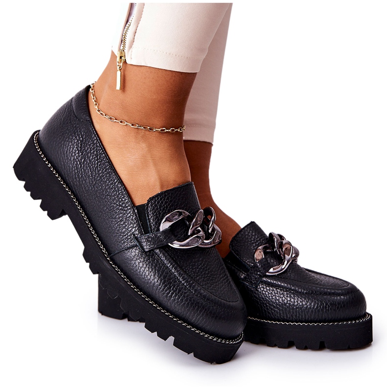 Nicole Mocasines Mujer Piel Negro Sthonto