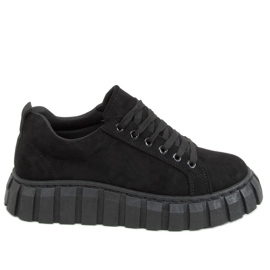 Negro 19287 Zapatillas deportivas All Black con suela gruesa